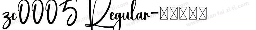 zc0005 Regular字体转换